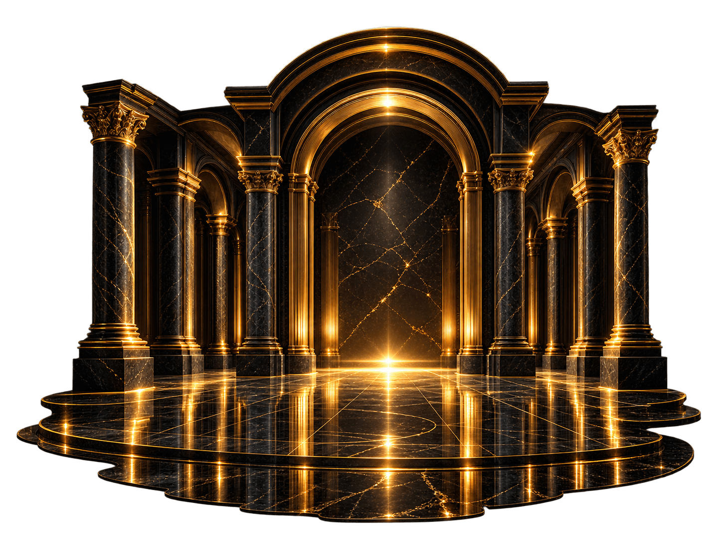 Lumera — a golden arch representing the gateway to a new financial era